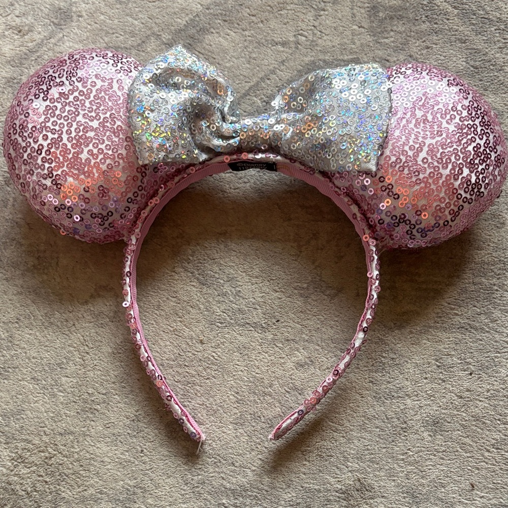Disney Pink Sequin Mouse Ears Headband